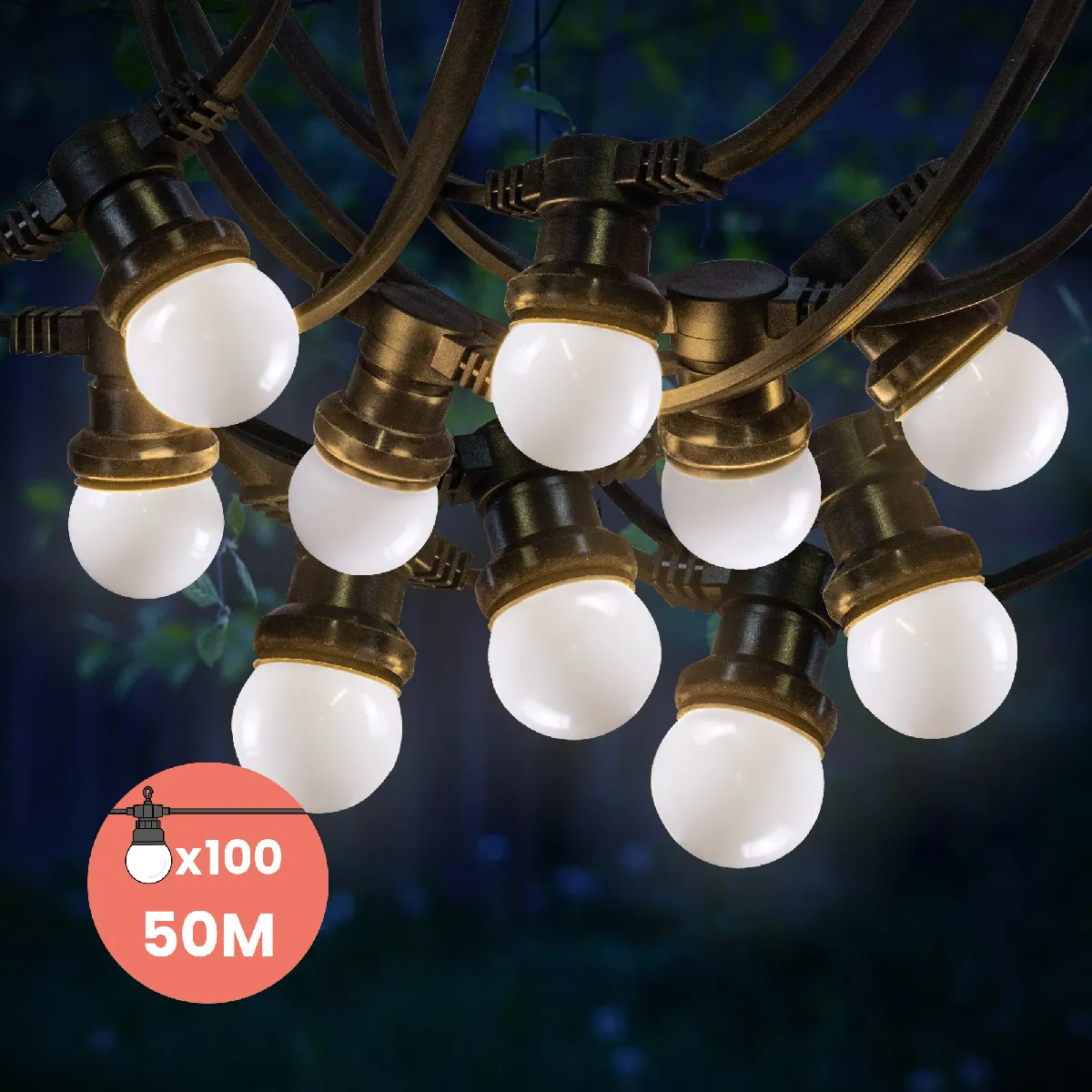 SKYLANTERN Guinguette 50M 100 Bulbes