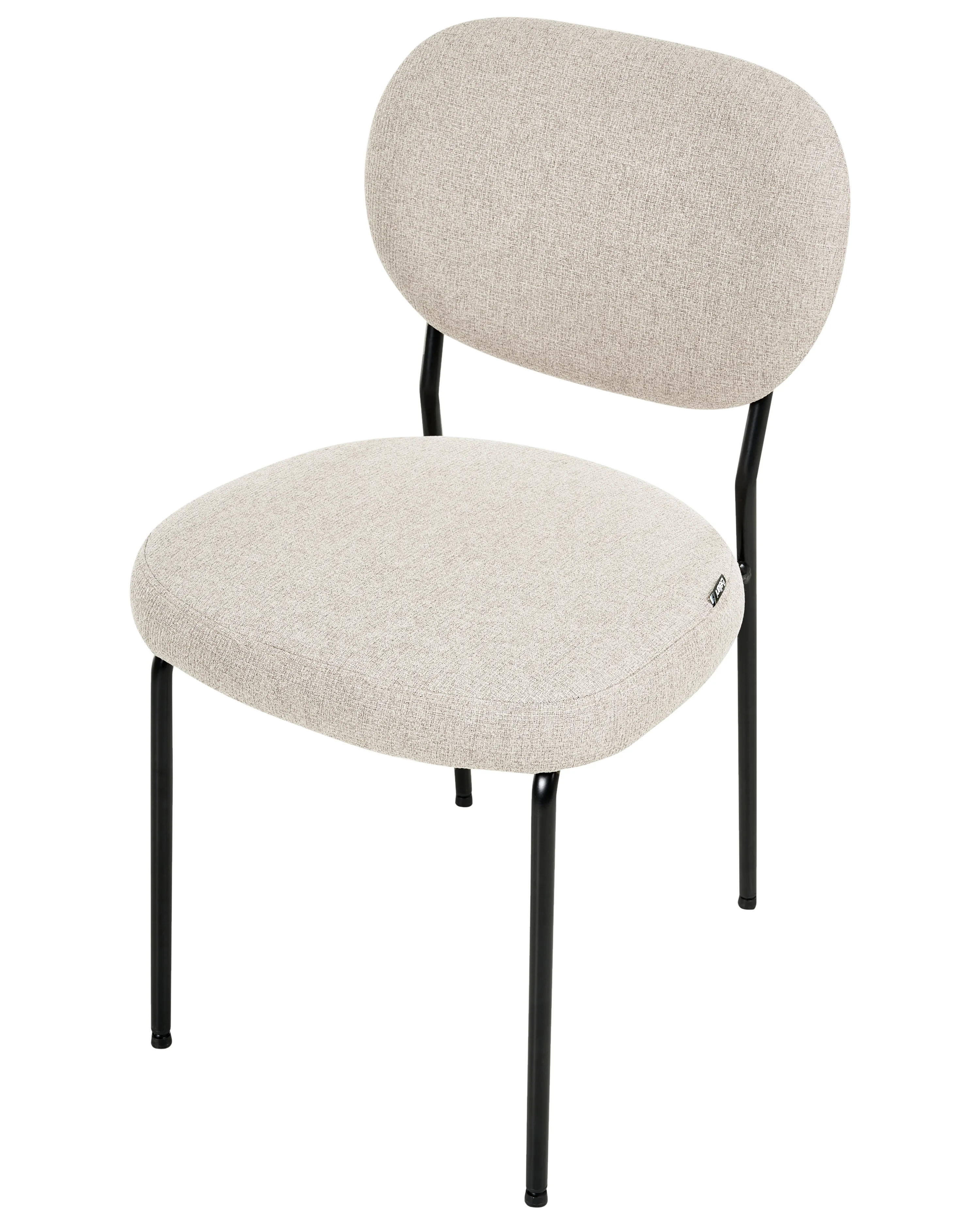 Set van 2 eetkamerstoelen LOLETA Stof Lichtbeige