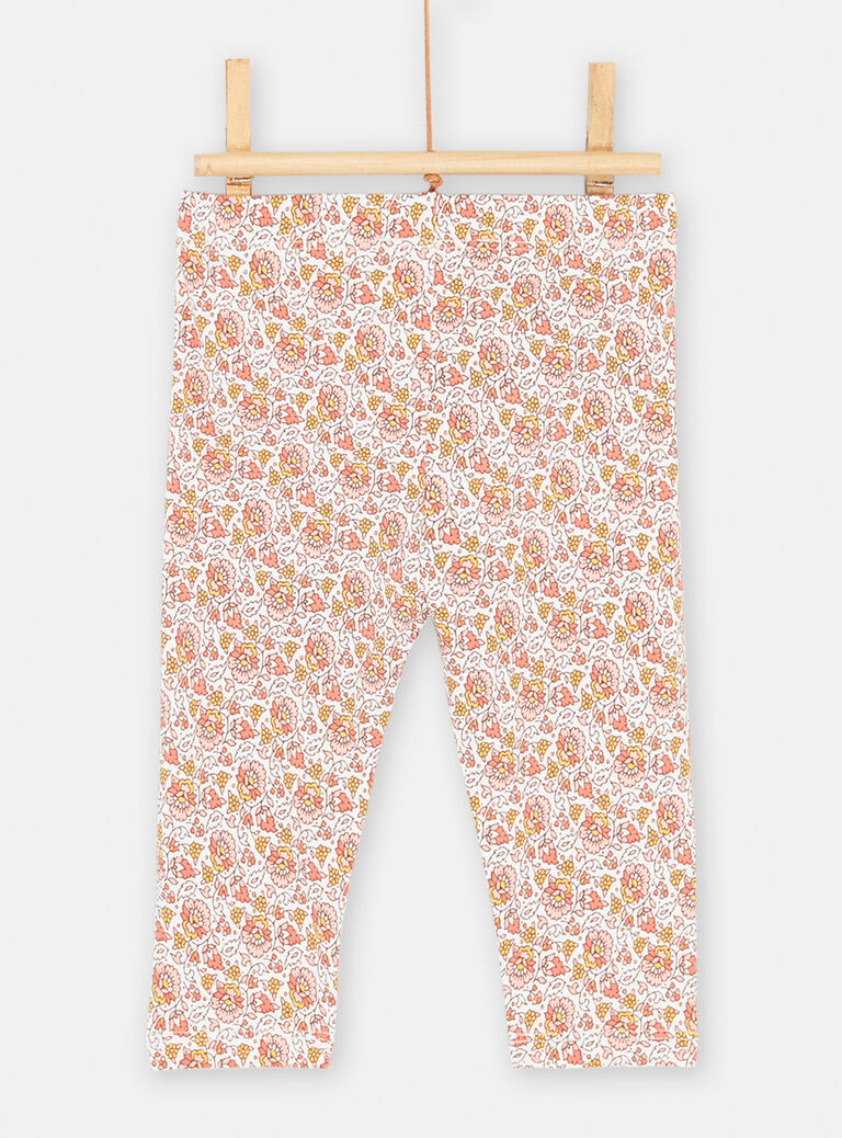 Leging écru à imprimé fleuri