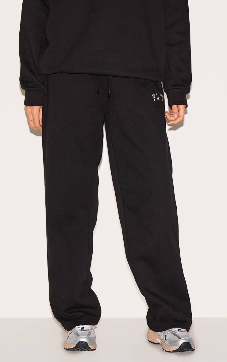 Vintage Black Wash Jogging Large Oversize Avec Logo PLT
