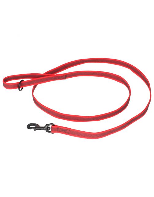 Adori Nylon Anti-Sliplijn Met Handvat - Hondenriem - 180x2.0 cm Rood L