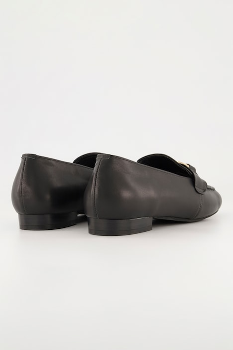 Leder-Loafer, Ringschnalle, Weite H
