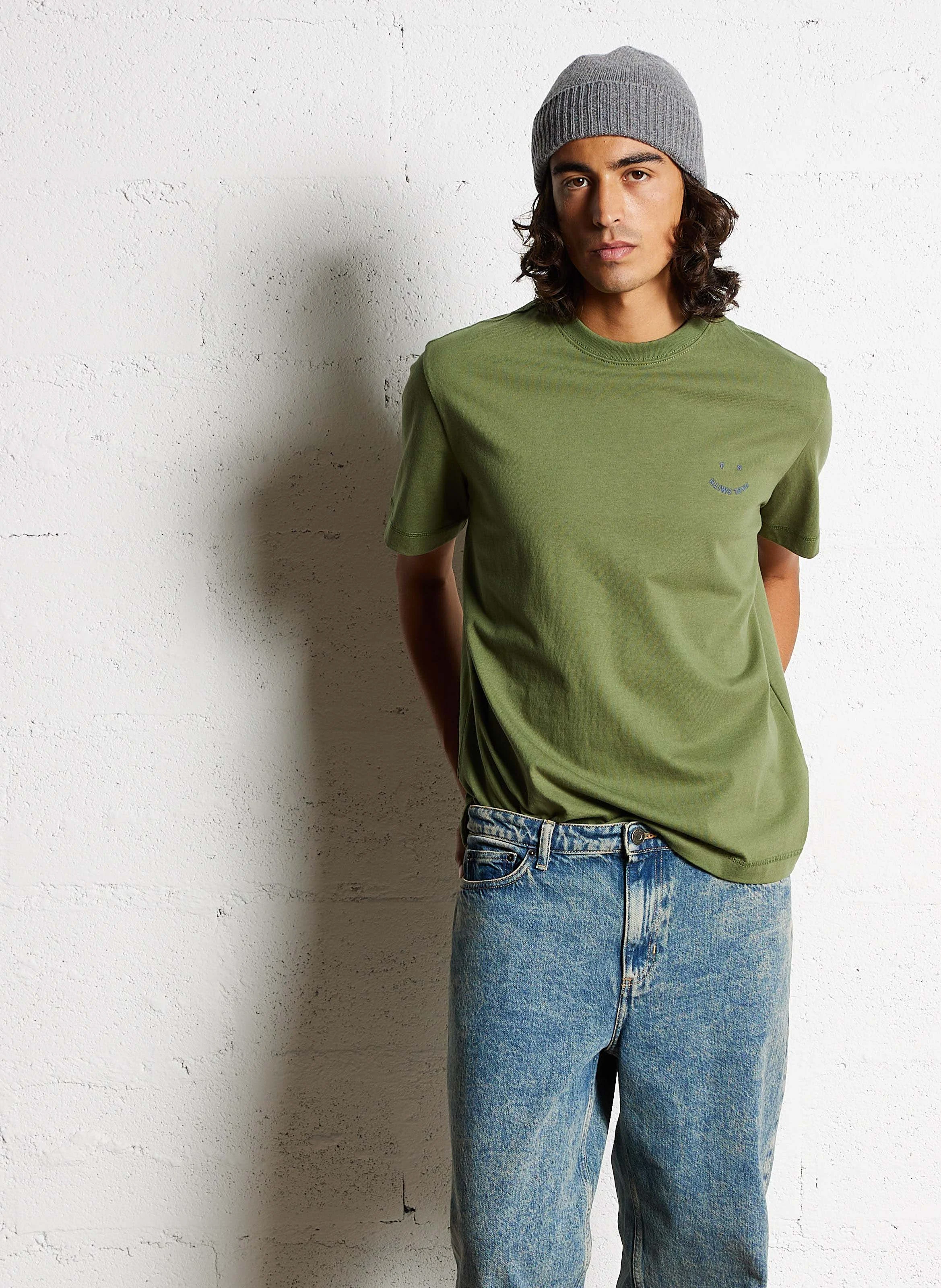 Tee-shirt col rond en coton bio | Vert