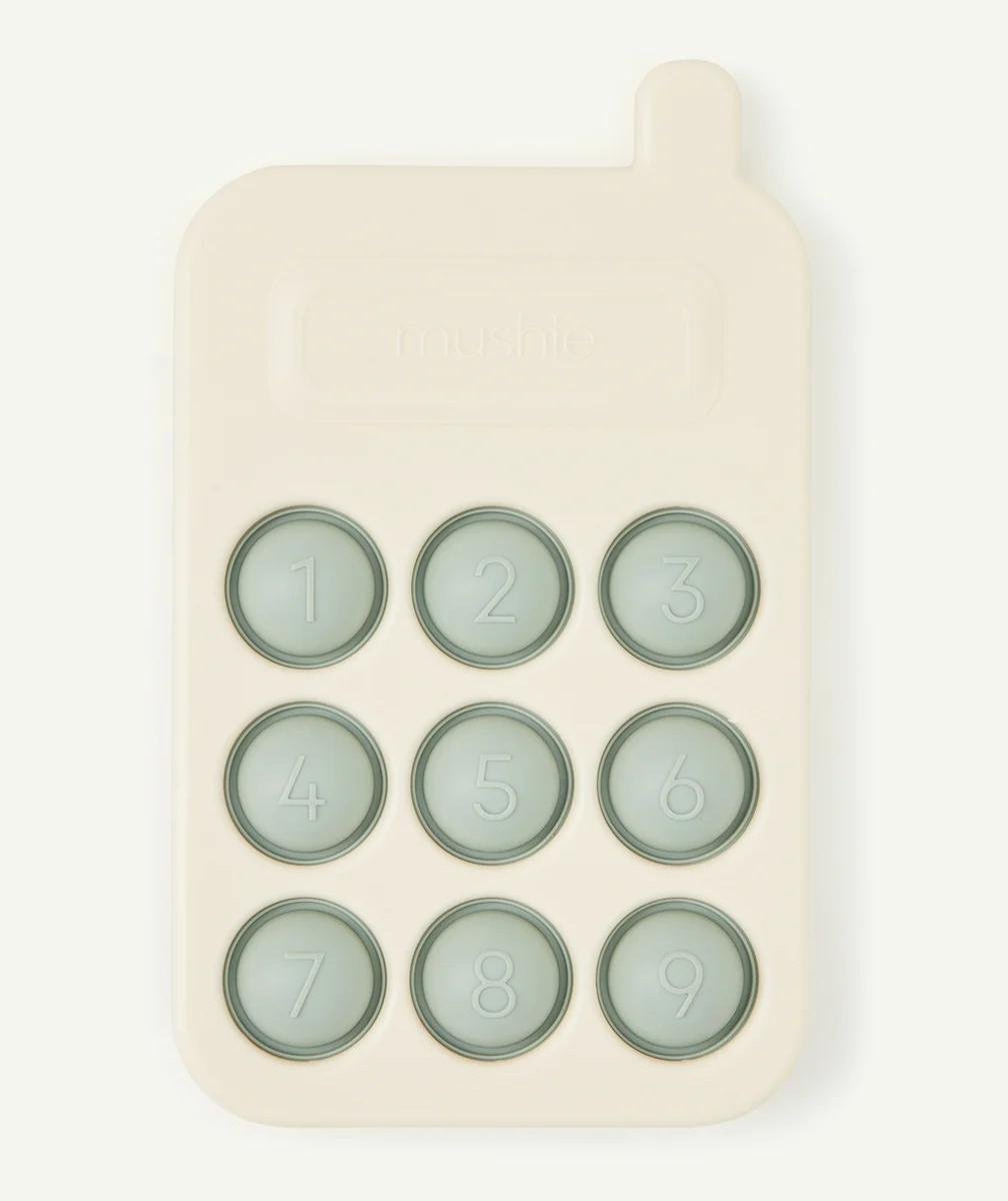 MUSHIEJOUET TÉLÉPHONE VERT À PRESSER POUR BÉBÉ