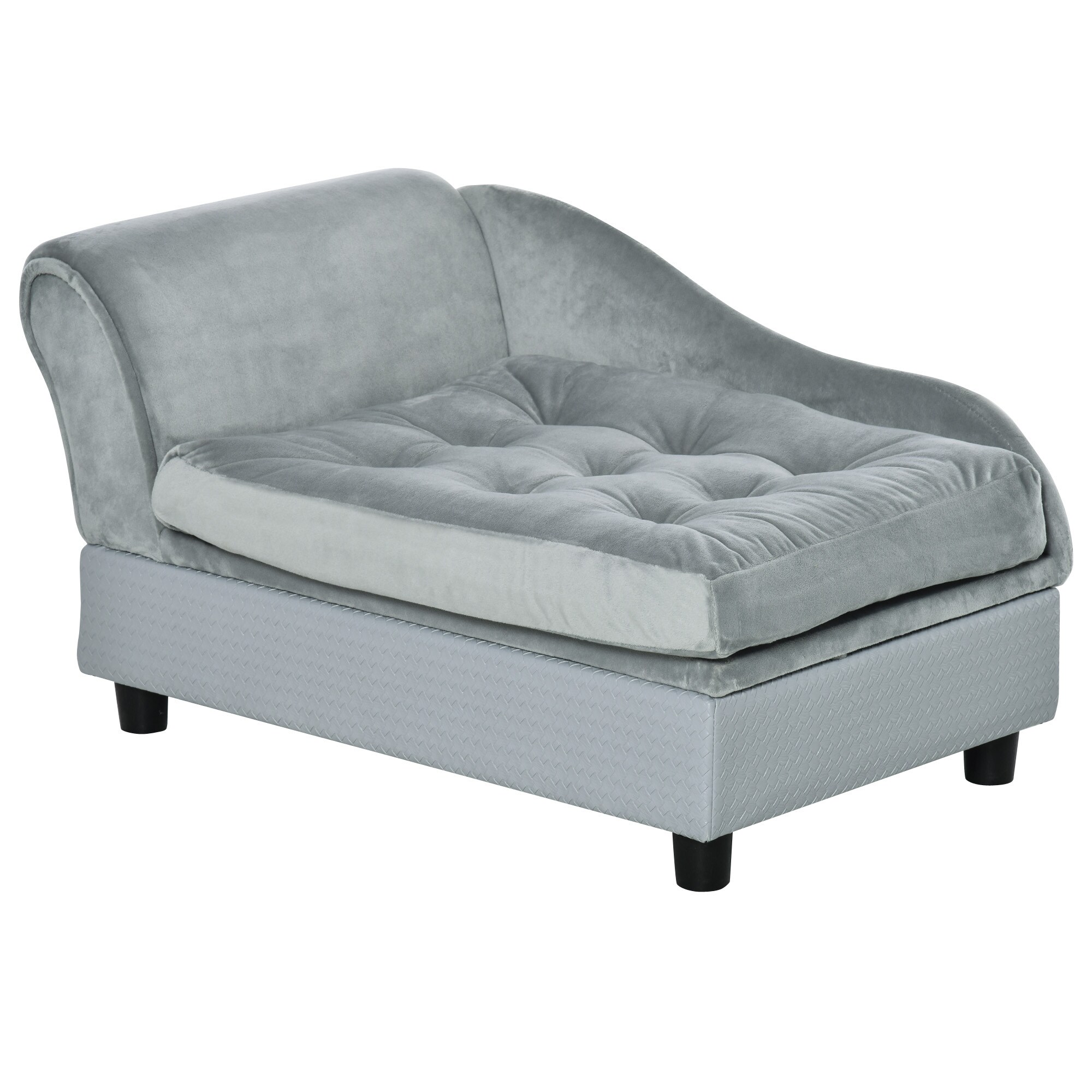 PawHut Hundesofa hellblau 76 x 45 x 41,5 cm (BxTxH)
