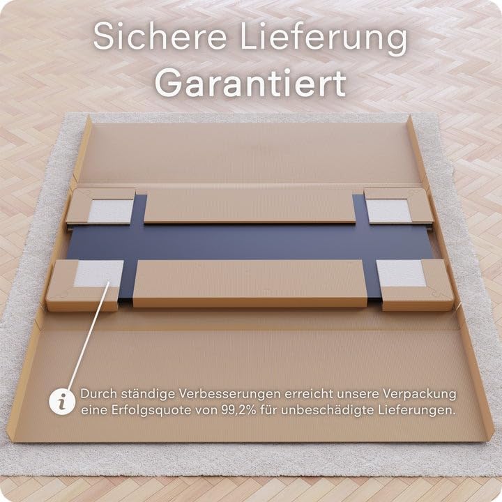 Tischplatte - 2,5 cm Extra-Dicke Schwarze Schreibtischplatte 180x80 cm, Ideale Holzplatte für den Höhenverstellbaren Schreibtisch, Esstisch und Mehr, Langlebige Arbeitsplatte