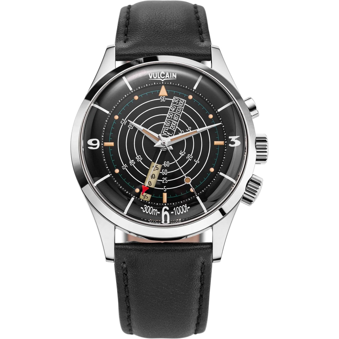 Vulcain Nautical Heritage Cricket Black & Beige Patina Sapphire 42mm