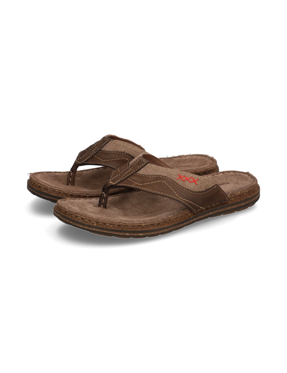 Lederkombination Pantoffel