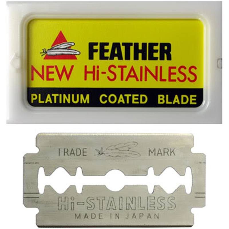 Gordon Feather New Hi-Stainless Razor Blades DE 10 Pieces