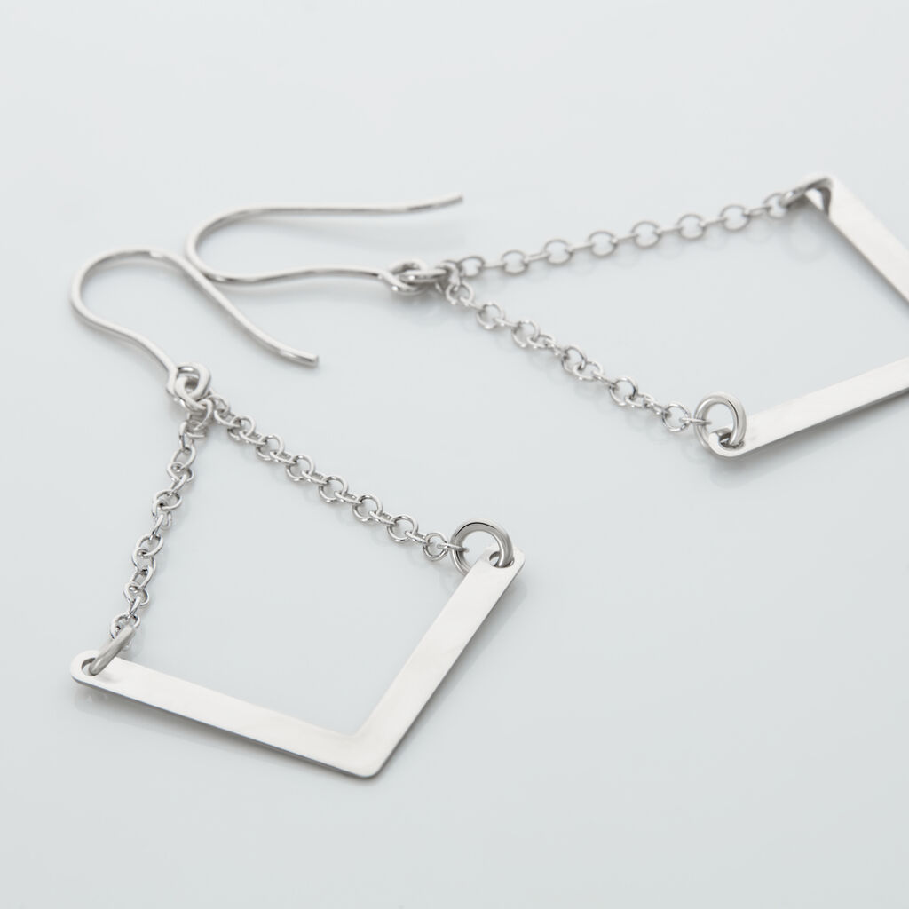 Boucles D'oreilles Argent Blanc  Lakia