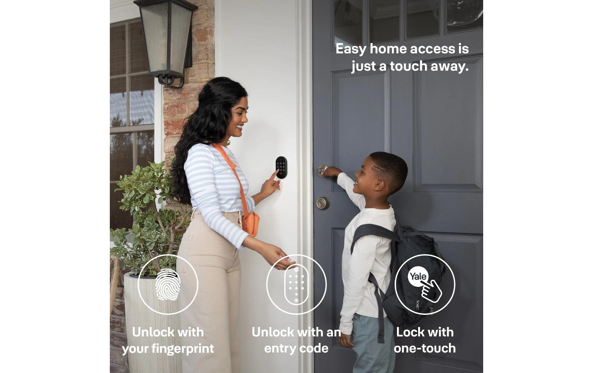 Linus L2 Smart Lock und Smart Fingerprint Keypad Schwarz<br>Smart Keypad mit Türschloss