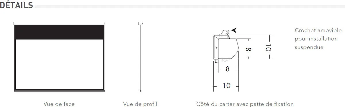 Lumene Capitol HD 240P (2,35:1) Écrans de projection manuels
