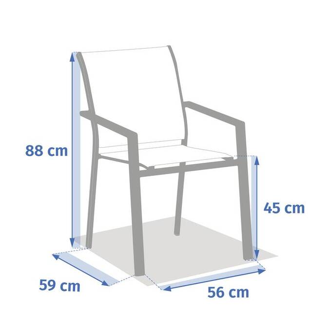 Fauteuil de jardin empilable ESSENTIA Lin / Vert laurier