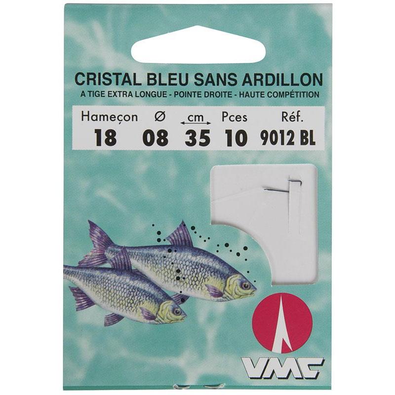 Hamecon Monte Coup Vmc Cristal Bleu Sans Ardillon - 35Cm - Par 10