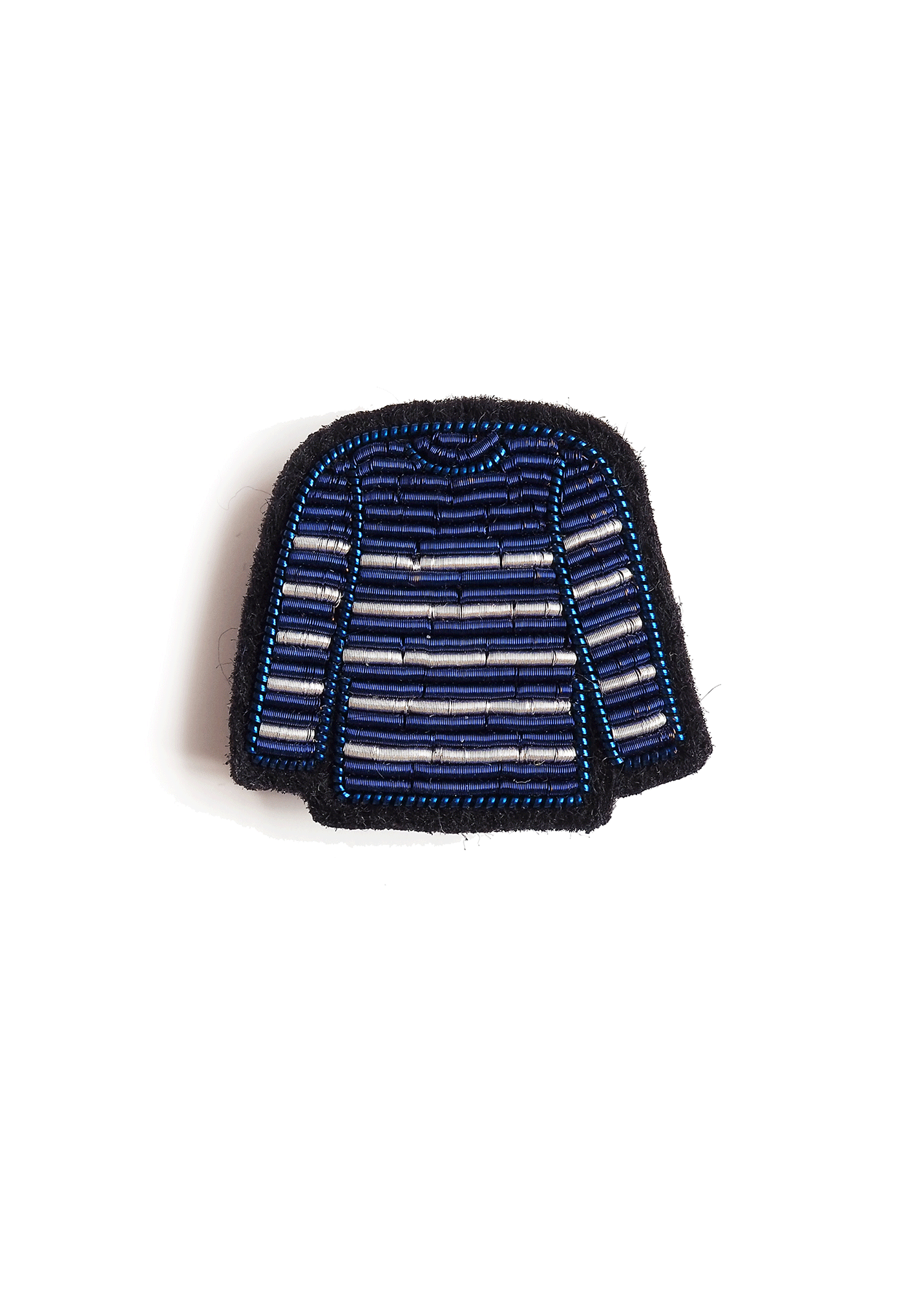 Broche brodée Marinière