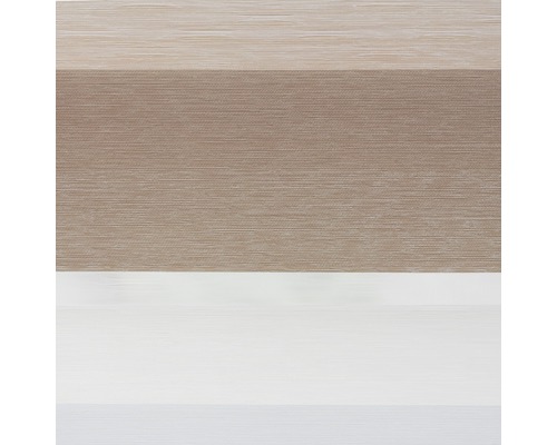 Lichtblick dubbel rolgordijn, zonder boren, crème-bruin-wit, 45x150 cm, inclusief klembeugels