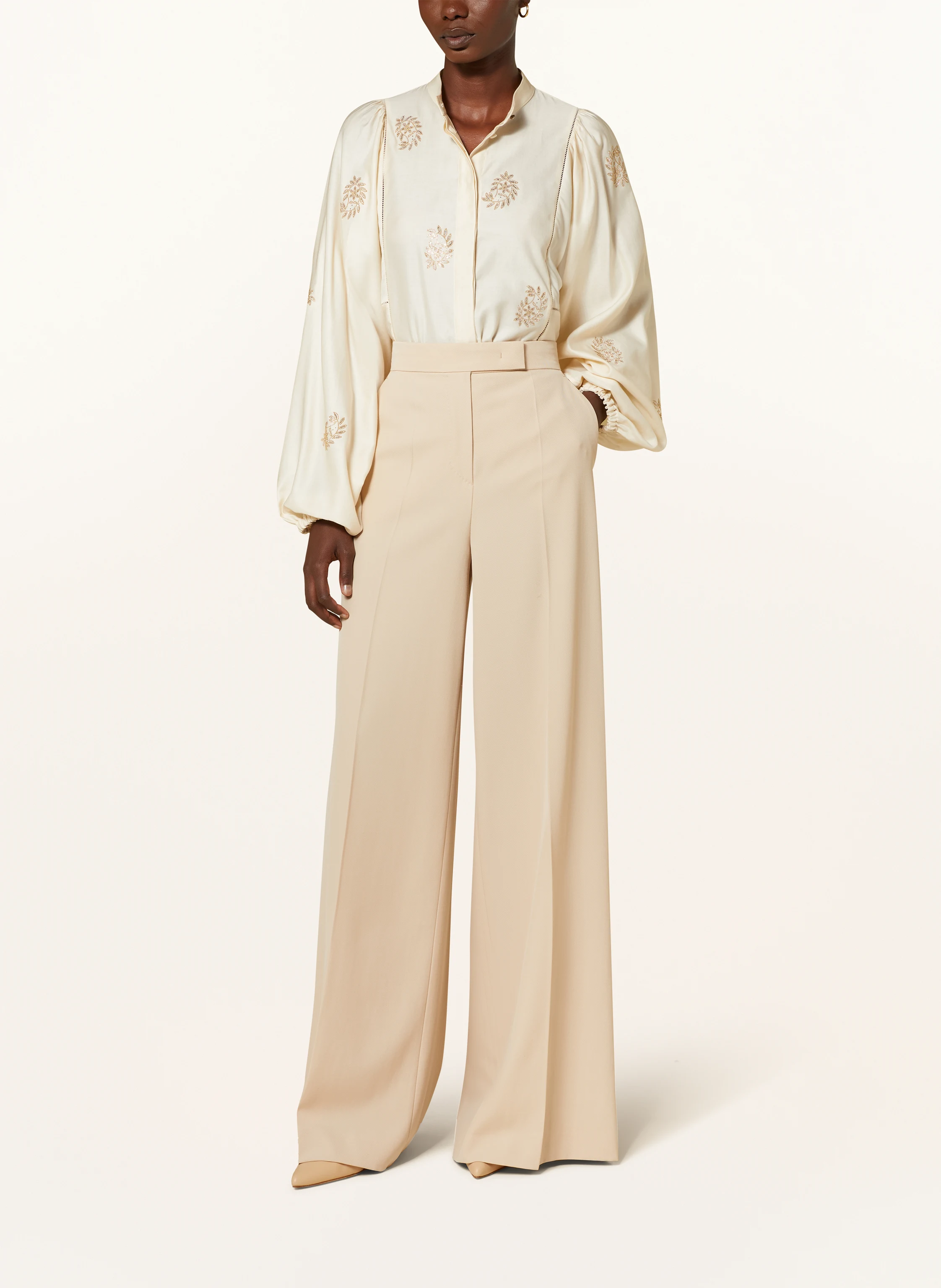 Max Mara Bluse CALADIO mit Schmucksteinen