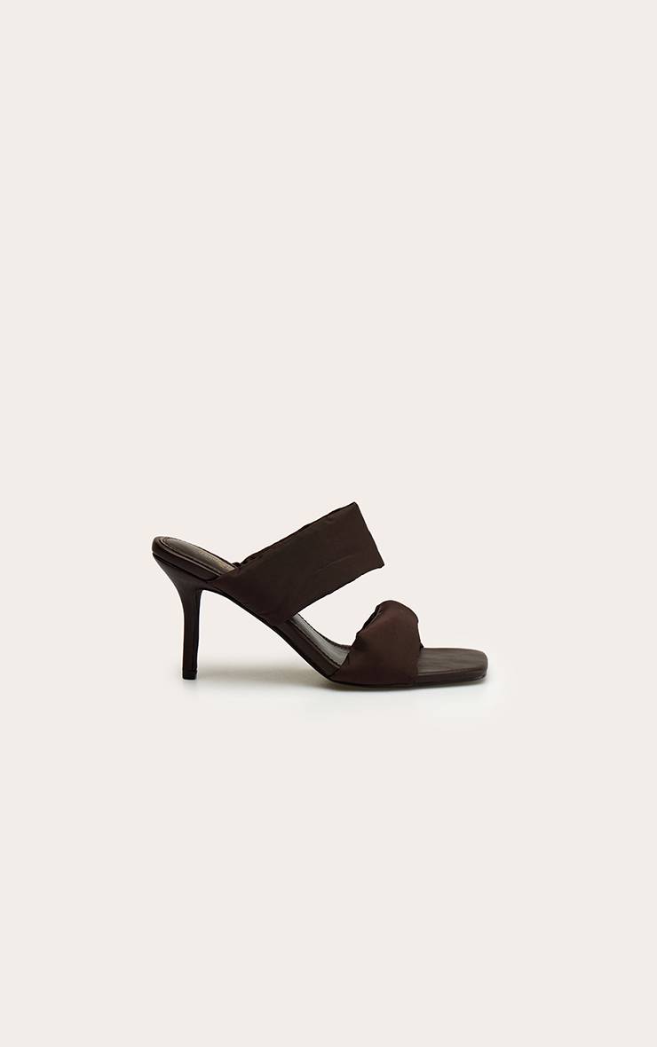 Chocolat Mules À Talons Rembourrées En Néoprène