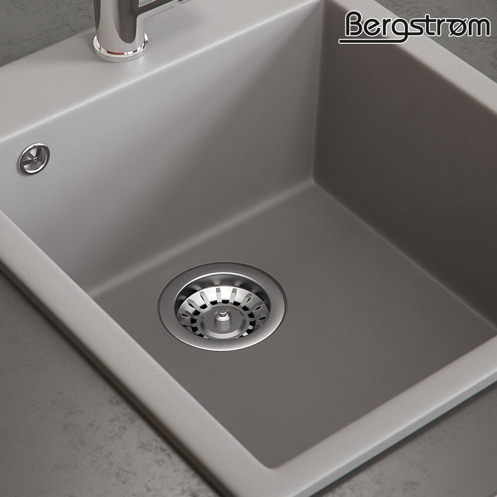 Granit Spüle Küchenspüle Einbauspüle Spülbecken Küche + Siphon Grau