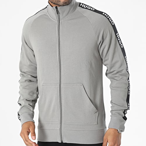 Veste Zippée A Bandes Sporty Logo 50496985 Gris