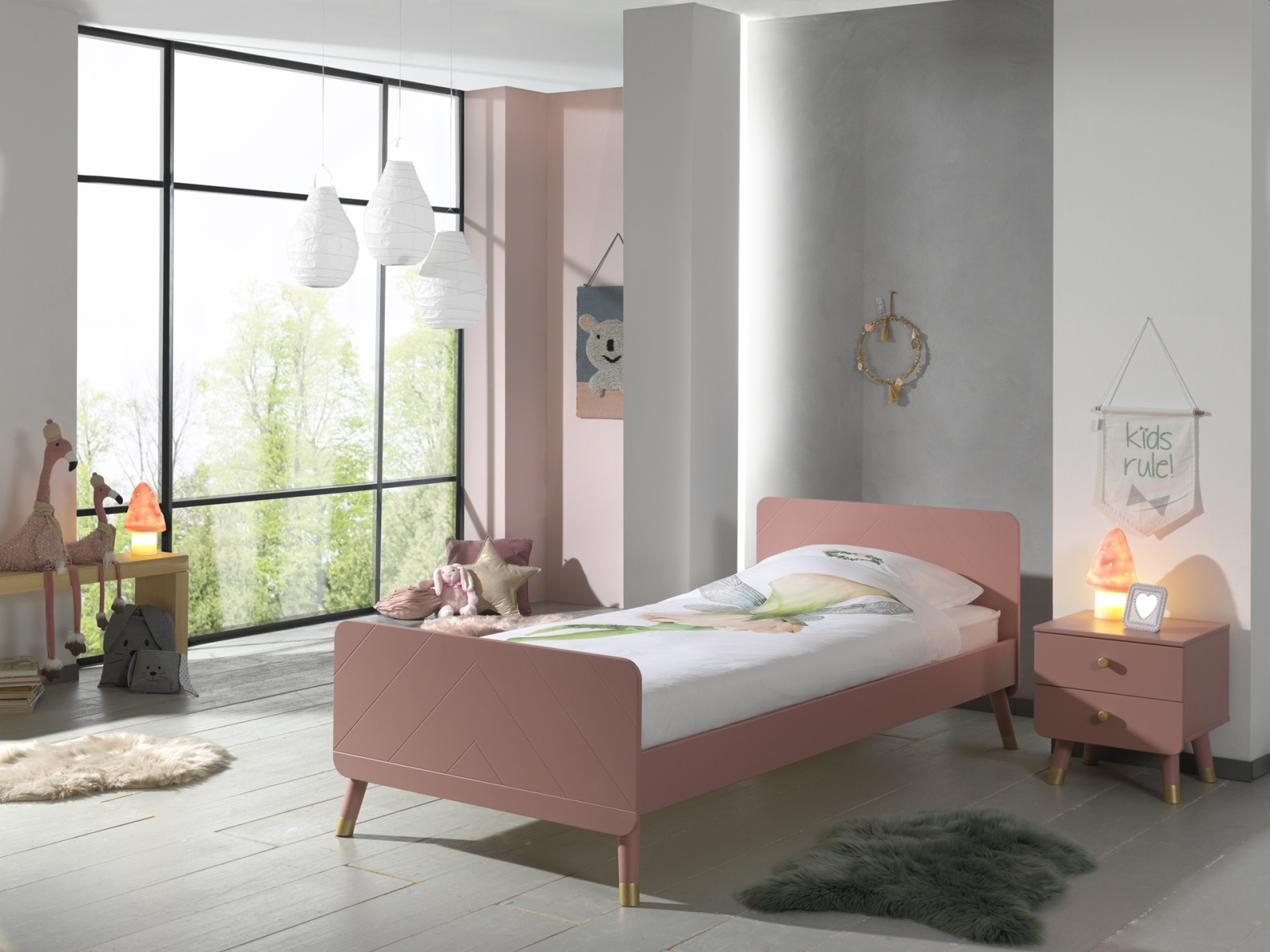 2-teiliges Kinderzimmer-Set BILLY - terra rosa - 90x200 cm