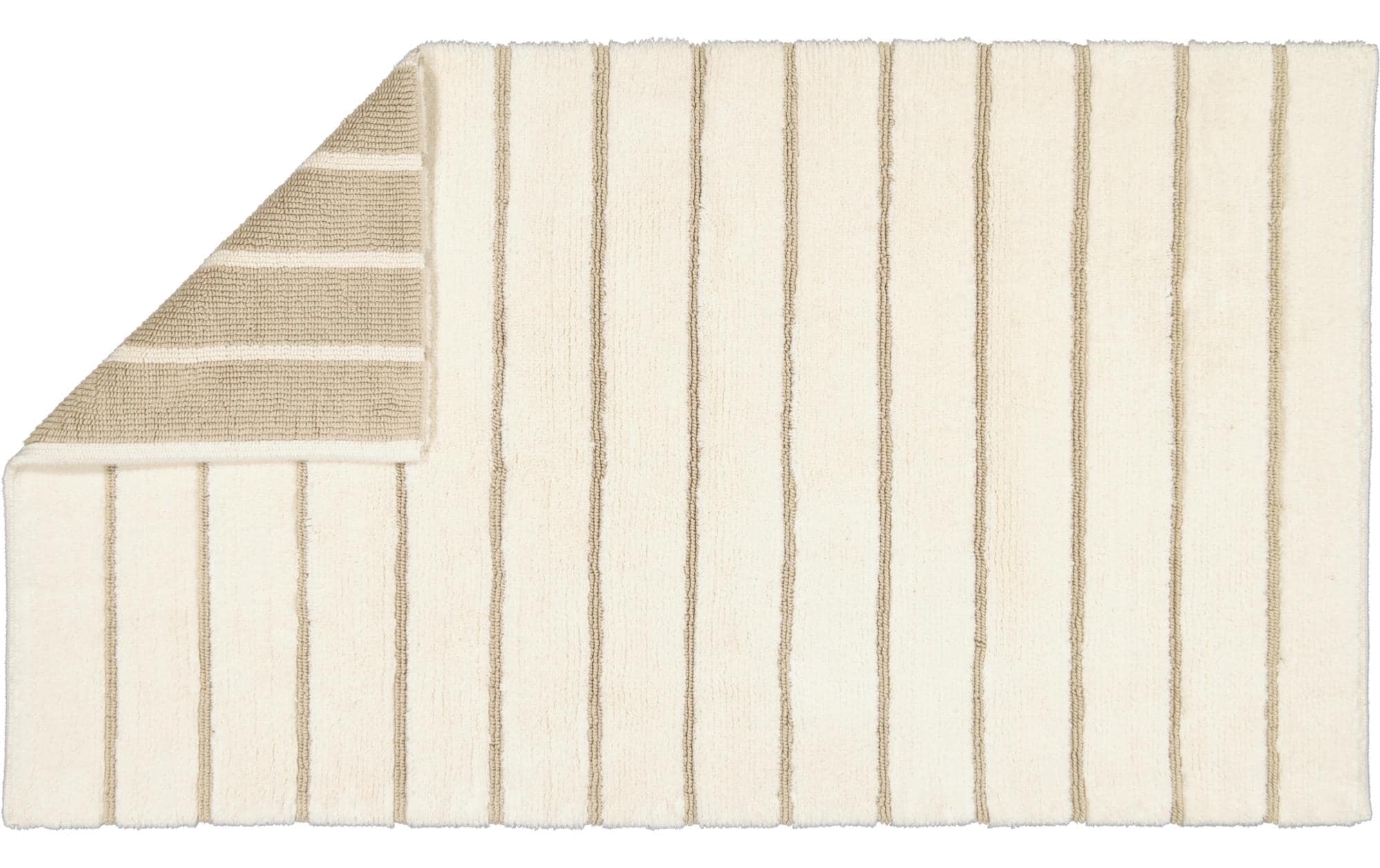 Badteppich Balance Doubleface 60 x 100 cm, Natur<br>Handgewebter Wende-Badteppich