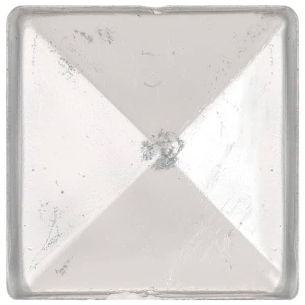 vidaXL Gjerdestolpehatter pyramide 6 stk galvanisert metall 91x91 mm