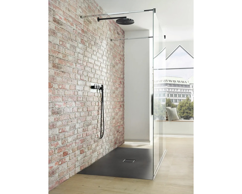 KALDEWEI CONOFLAT Secure Plus 853-1 douchebak, 90 x 75 x 3,2 cm, cool grey 90 mat, antislipcoating over het gehele oppervlak, 466900012667