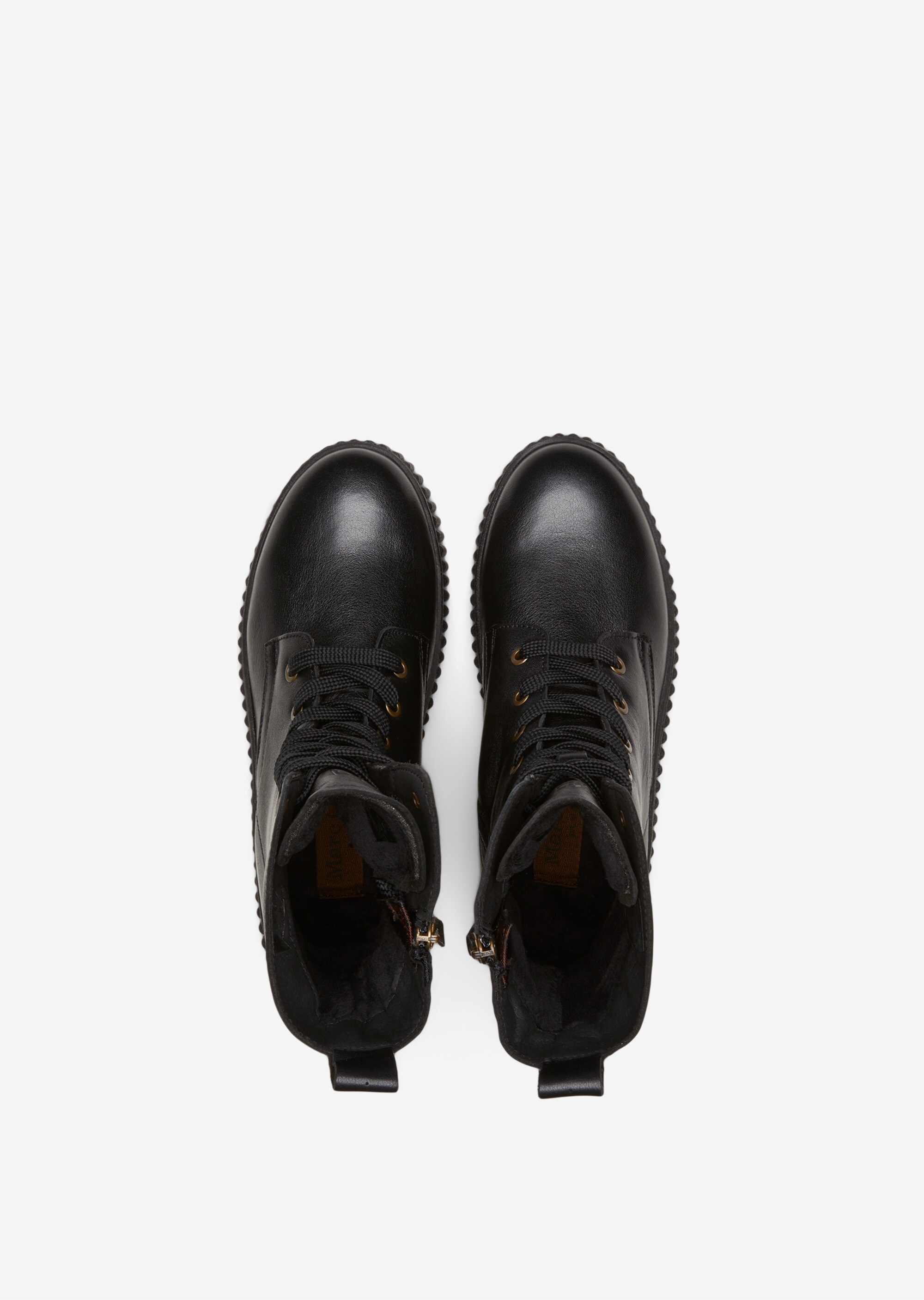 Schnürstiefel aus softem Kalbleder