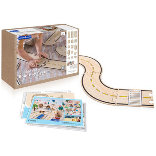 Guidecraft dubbelzijdige autoweg - 42st