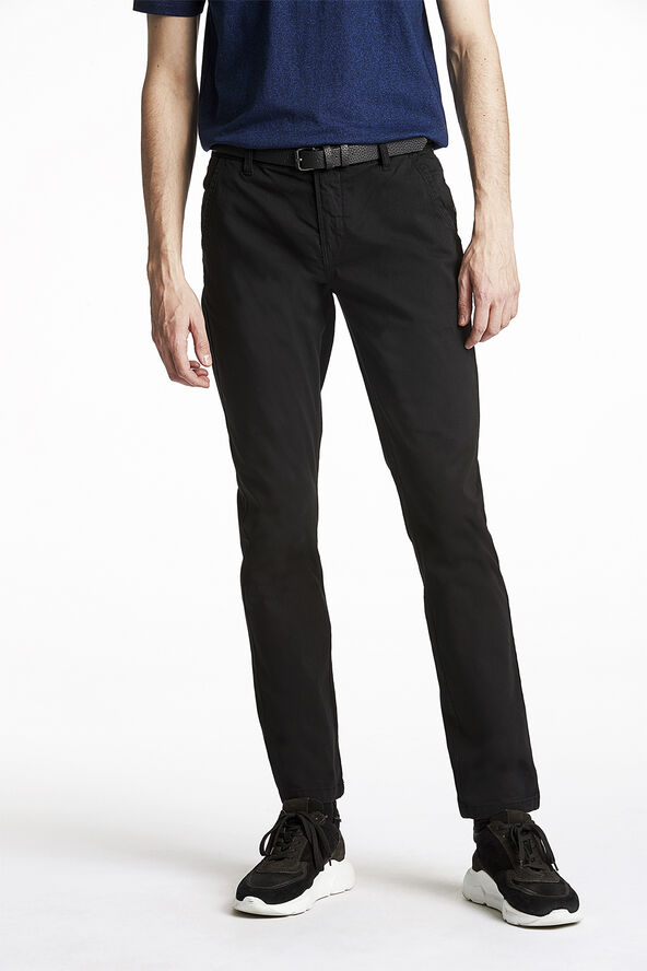 Lindbergh Chino m. bælte & stretch Sort