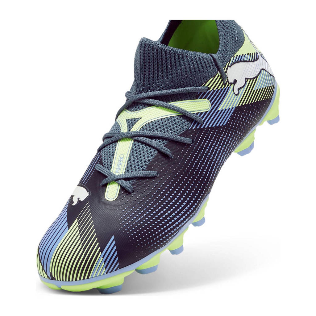 Puma Future 7 Matchjunior voetbalschoenen blauw/wit/geel