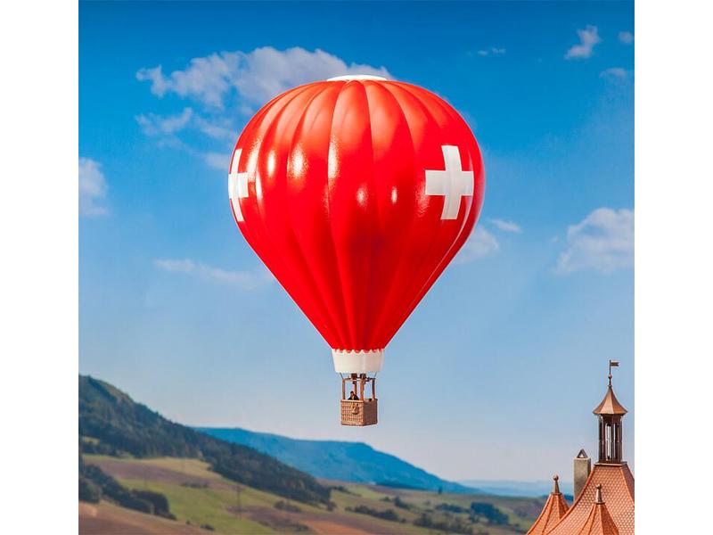 Faller Heissluftballon Schweiz H0 Heissluftballon mit Schweizer Kreuz im Massstab 1:87
