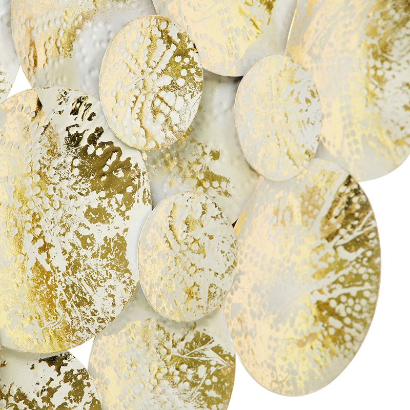 Decorateive oosterse wandlamp goud met wit 2-lichts - Hikina