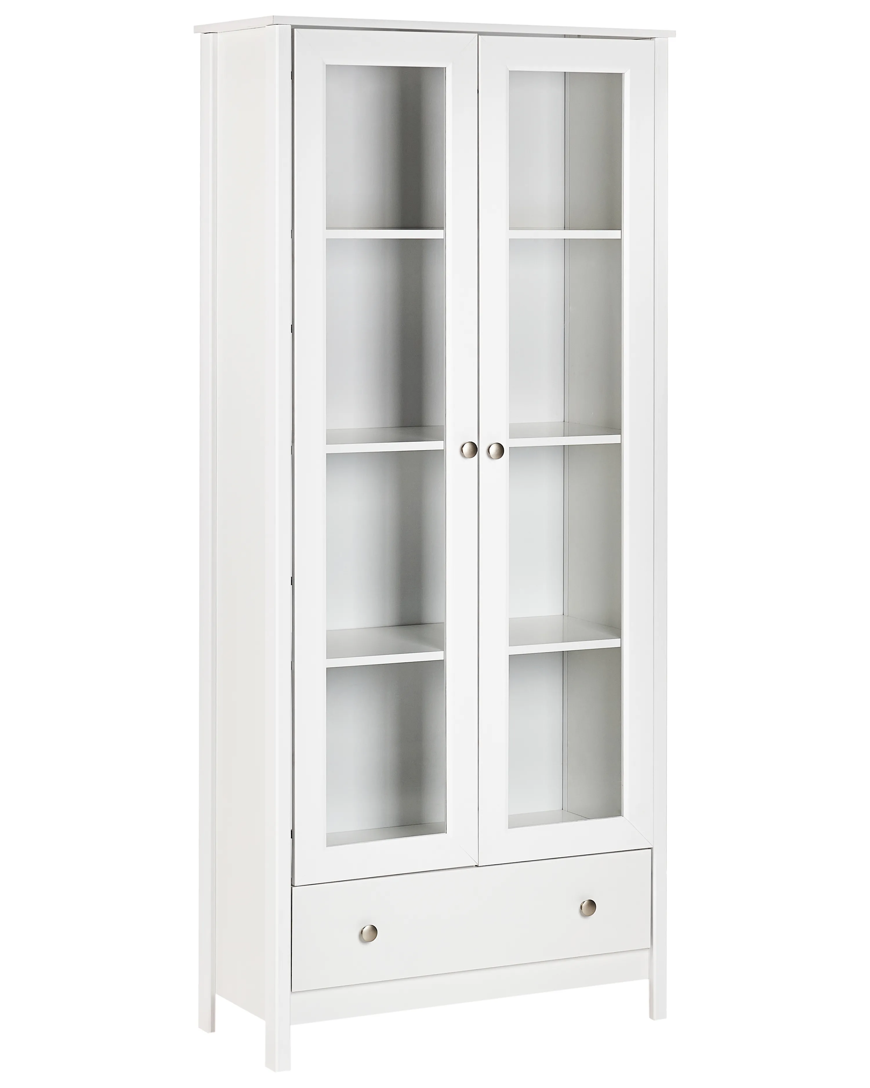 Glazen vitrinekast NORNALUP 80 cm Wit