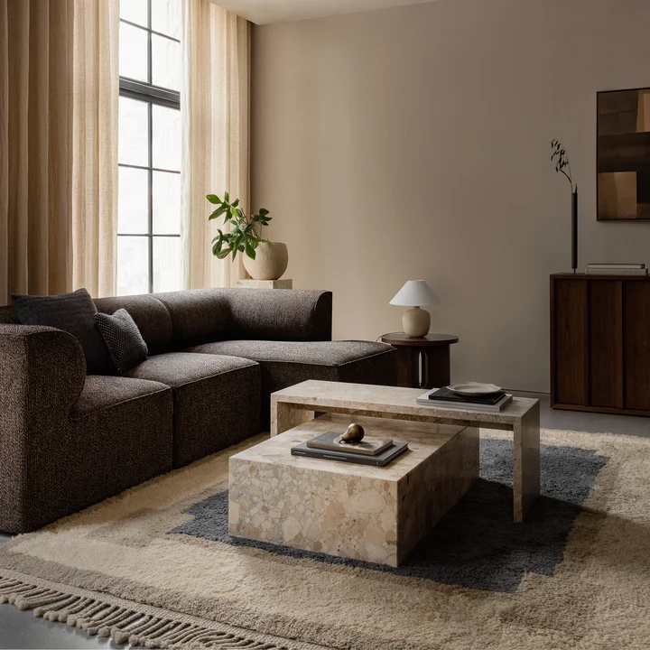 Audo - Plinth Couchtisch low, calacatta viola