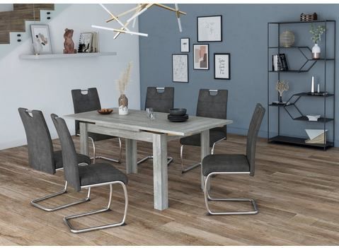 Eettafel - Beton-look - 110 cm Breedte - 60 cm Diepte - 78 cm Hoogte