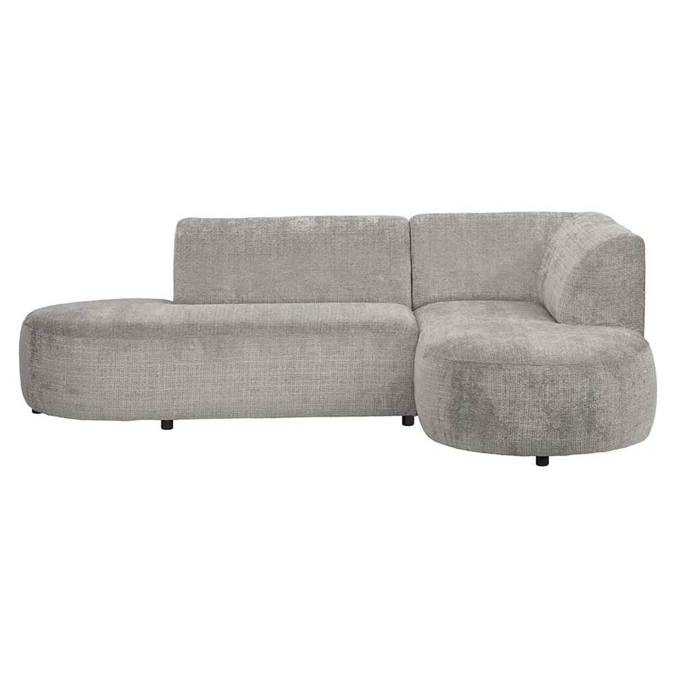 Hoekbank Luna rechts - stof Cremona - beige