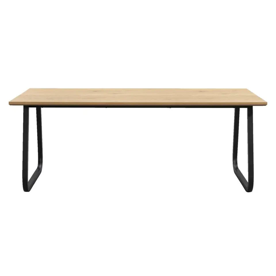 Eettafel Brigitte rechthoekig - naturel/zwart - 200x100 cm