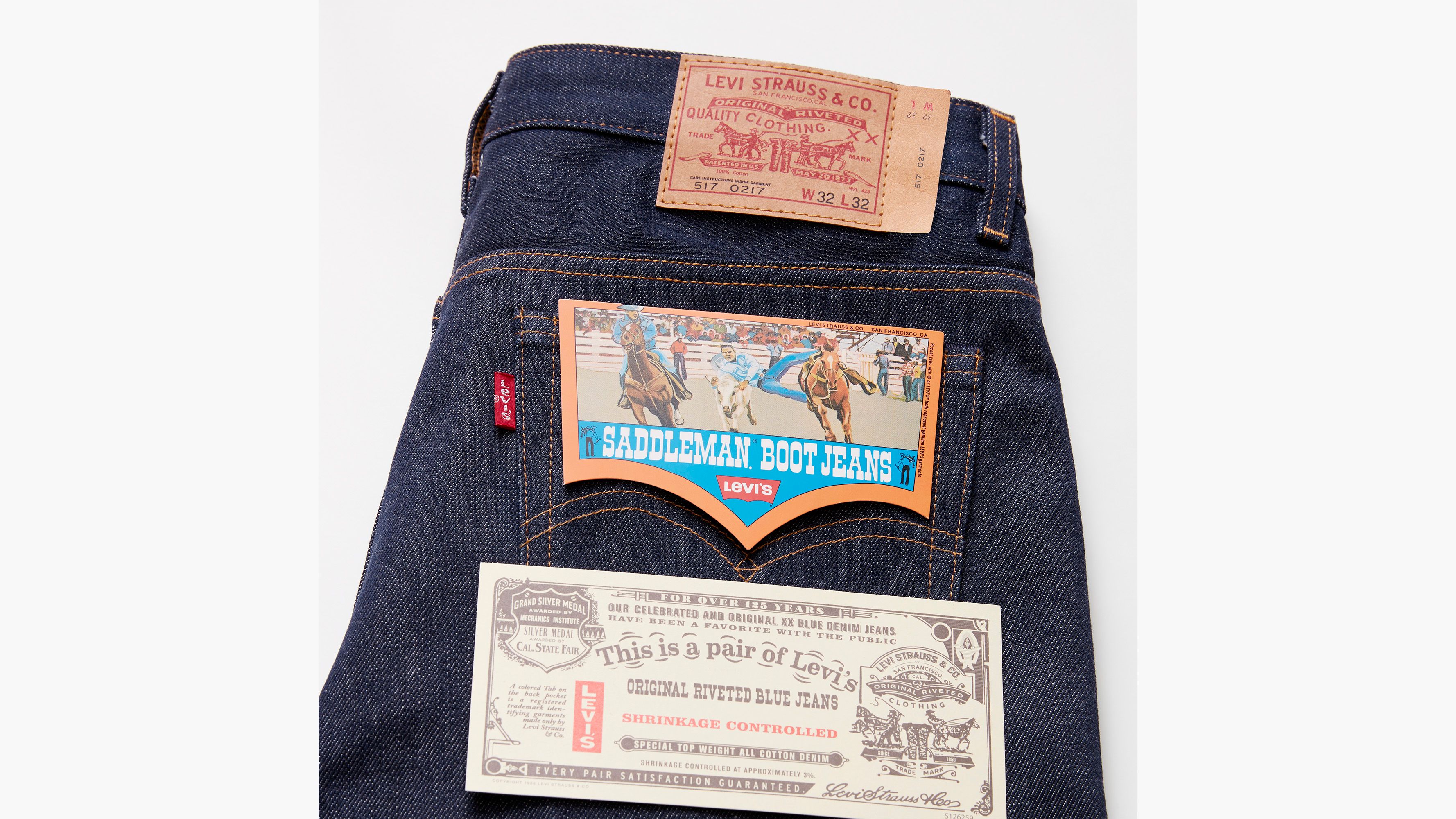 Jean 517™ Bootcut 1970 Levi's® Vintage Clothing - Dark Indigo - Bleu