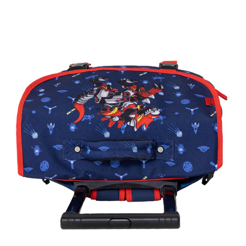 Cartable à roulettes scolaire Kid robot Dino 41 cm Bleu