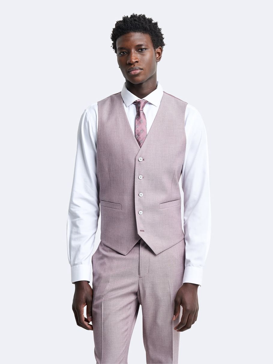 Gilet coordonnable stretch faux uni