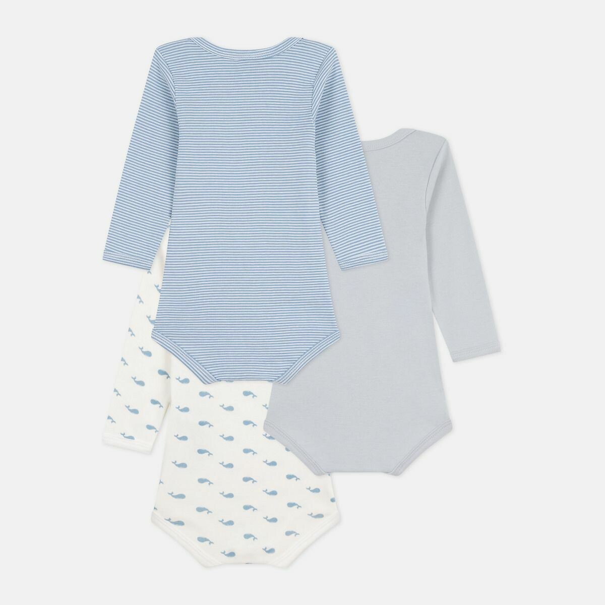 PETIT BATEAU<br>Conjunto de 3 bodies de manga comprida