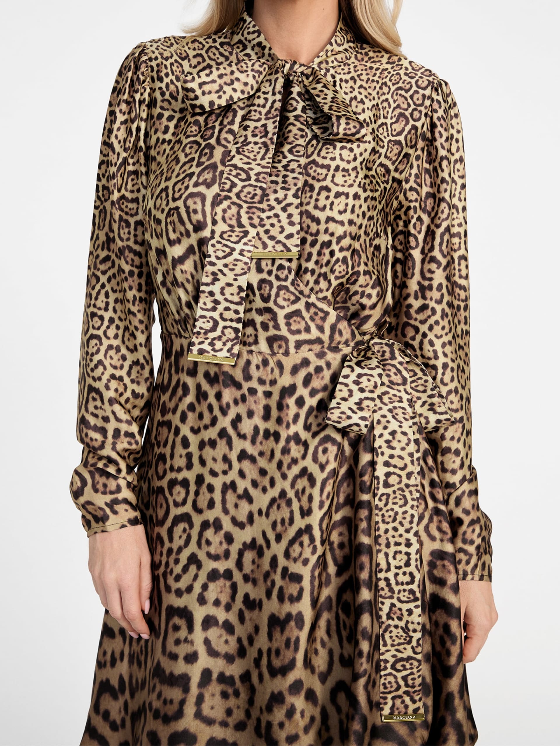 Vestido de cetim estampado Eco Alanis