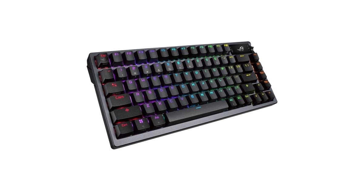 ASUSROG Azoth, gaming toetsenbord  (Gunmetal, US lay-out, ROG NX Red, RGB leds, TKL, Hot-swappable, Bluetooth / 2.4GHz / USB 2.0)