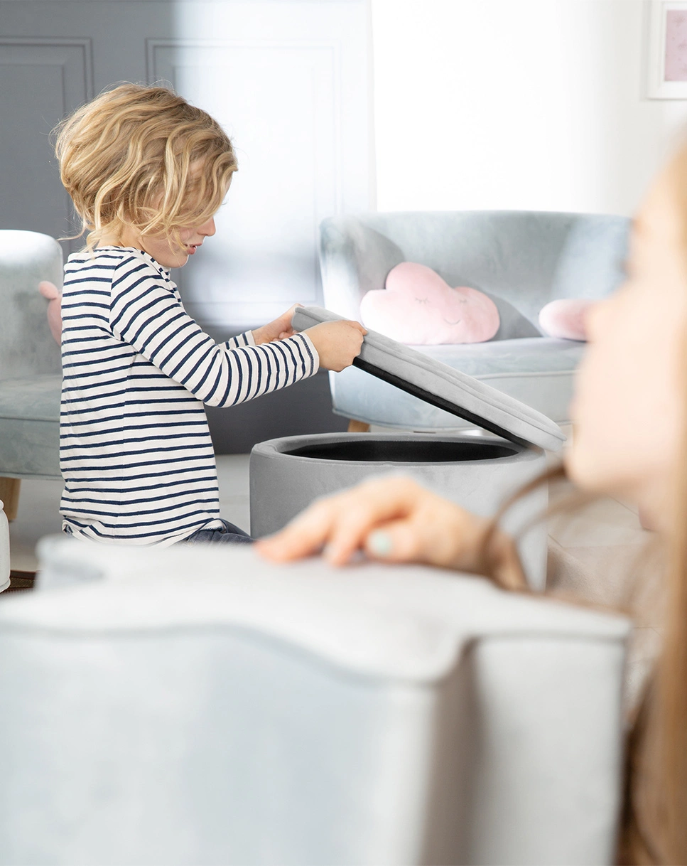 Kinderhocker LIL SOFA (Farbe: grau)