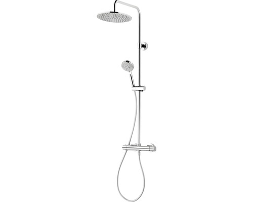 Douchekolom incl. thermostaat Schulte Modern plus extra vlakke douchekop chroom D969270 02