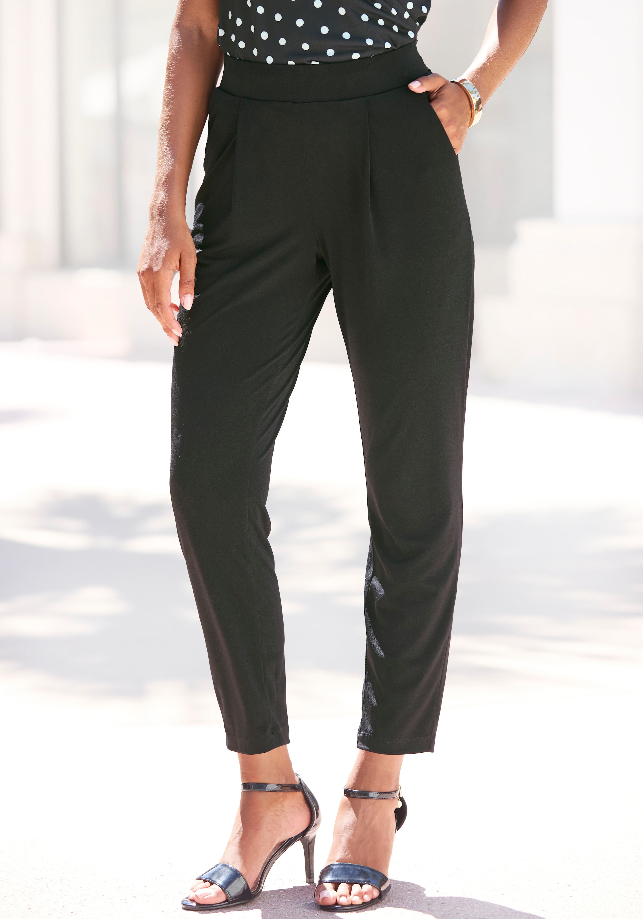 LASCANA Schlupfhose  mit praktischen Eingriffstaschen, casual-chic Business-Look, 7/8-Länge