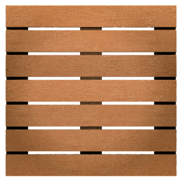 Vlondertegel glad keruing hard hout geschaafd 50 x 50 cm