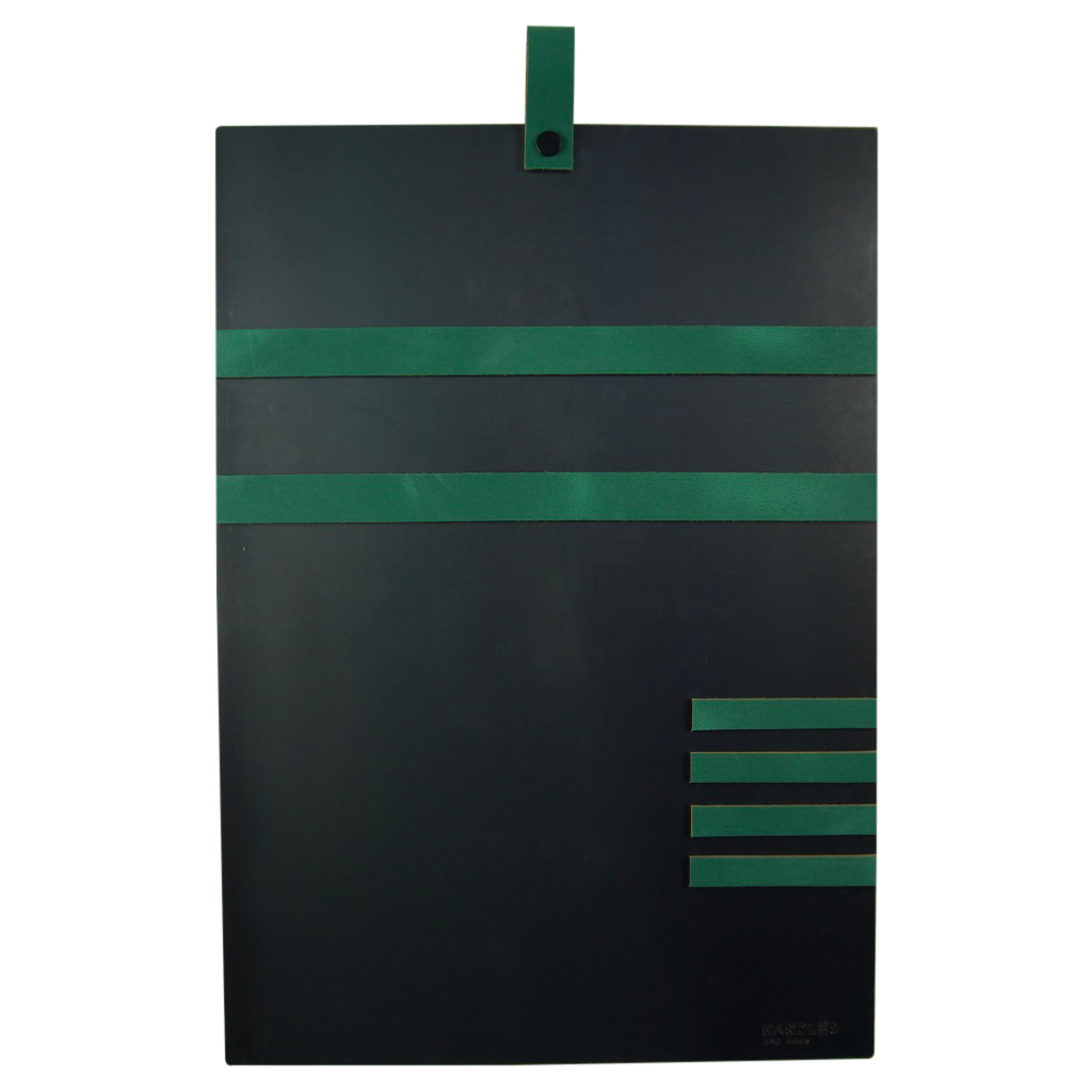Magneetbord met magneetstrips Leer: Zeegroen (inclusief 6 leren magneetstrips)
